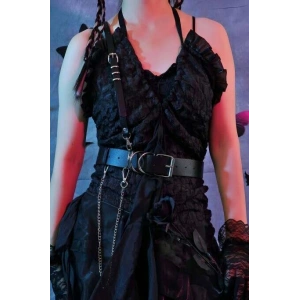 Giyim Omuzdan Tek Askılı Deri Harness - Brf939