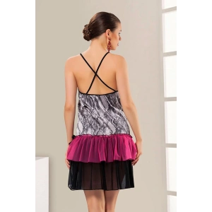 Giyim Renkli Dantel Gecelik - 616