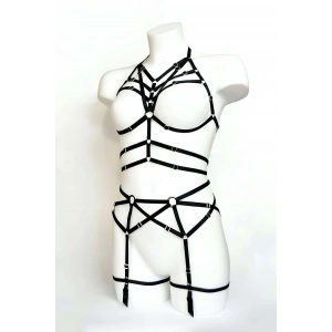 Giyim Seksi Jartiyer Harness Takım - Brf347