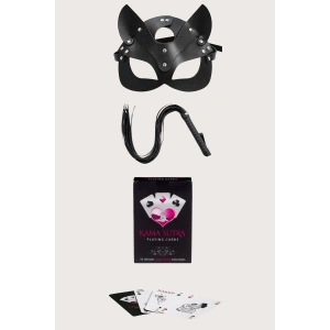 Giyim Sexy Görselli Oyun Kartı Kama Sutra Kırbaç Maske Set