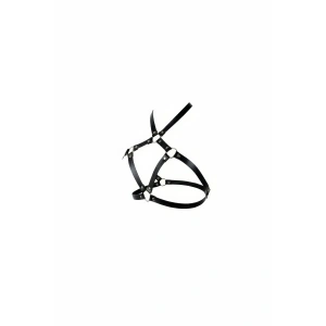 Giyim Siyah Göğüs Harness Metal Halka Detaylı - Brf231