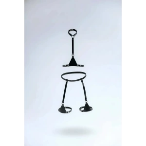 Giyim Siyah Harness Takım Deri Vücut Jartiyer Seti - Brf1229