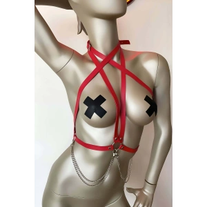 Giyim T-shirt Üzeri Deri Aksesuar, Gömlek Üzeri Şık Deri Harness - Brf52
