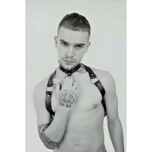 Giyim Tasmalı Seksi Deri Erkek  Harness - Brfm35