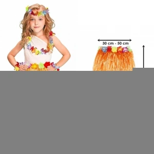 Hawaii Hula Eteği Turuncu Renk 40 Cm