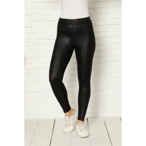 Kadın Deri Tayt Siyah