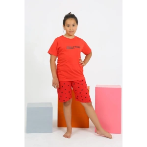 Kız Çocuk Şortlu Kısa Kol Penye Pijama Takım