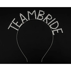 Kristal Taşlı Gümüş Renk Team Bride Gelin Tacı