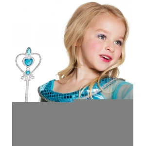 Mavi Renk Kalp İşlemeli Karlar Ülkesi Elsa Asası