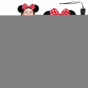 Minnie Mouse Kostüm Seti Etek Taç Kuyruk Papyon Gösteri Seti