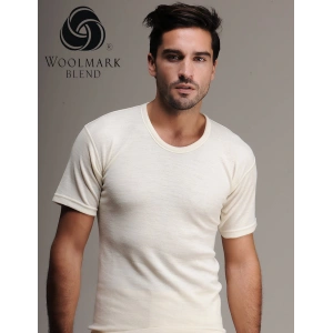 Hasyün 100 Erkek  Yün Fanila Kısa Kol