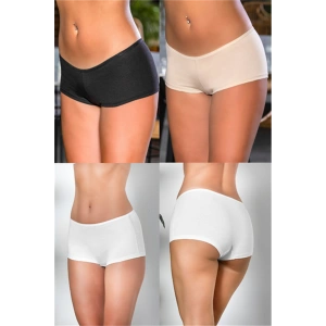 Pamuklu Boxer Külot (karışık) Siyah-beyaz-ten (brf2963)