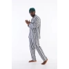 4007 Uzun Kol Çizgili Gaffur Erkek Pijama Takım