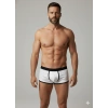 Erkek Beyaz Biyeli File Boxer