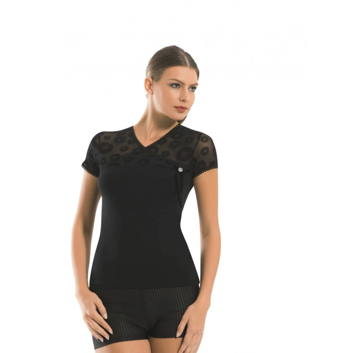  Kadın Floklu Kravize Atlet Elastane 2174