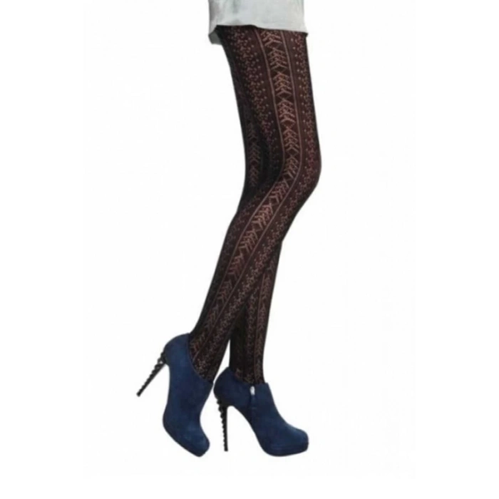 Daymod Kadın Amatista Micro File Desenli Külotlu Çorap