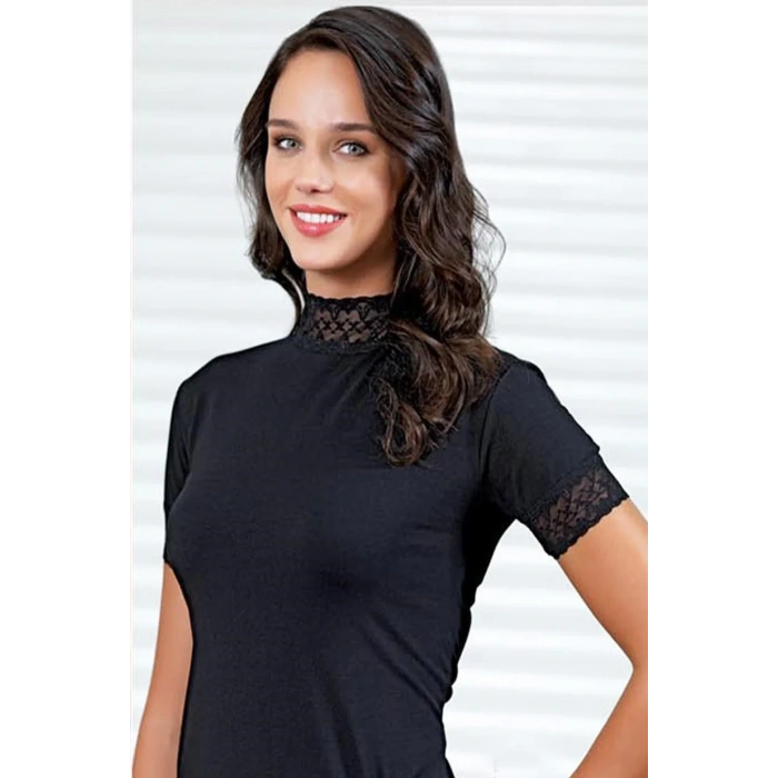  Bayan Dantelli Yarım Kollu Atlet B629