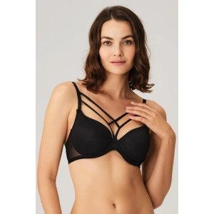 Balenli Desteksiz Dolgusuz Askıları Çıkabilen Yaka Detaylı T-shirt Sütyeni