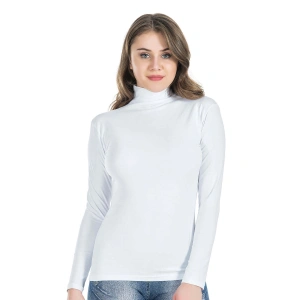 Balıkçı Yaka Uzun Kol Kadın Tişört 245