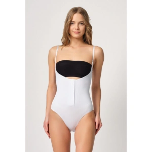 Beyaz Mı Emay 2043 Göğsü Açık Agraflı Body Korse