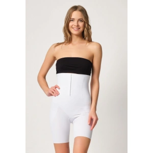 Beyaz Mı Emay 2832 Yüksek Bel Balen Destekli Agraflı Lazer Korse