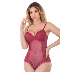 Bordo Mı Emay 176 Dantelli Body