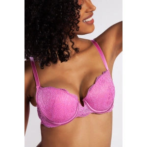 G.colors Balconette Foam Push Up Bra, Koyu Pembe Konforlu Ve Şık Sütyen