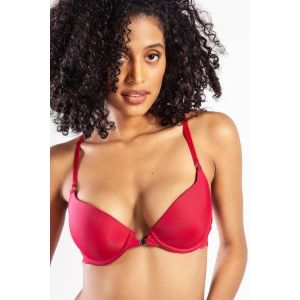 Githa Foam Cup Push Up Bra,şarap Renk Straplez Konforlu Ve Şık Sütyen