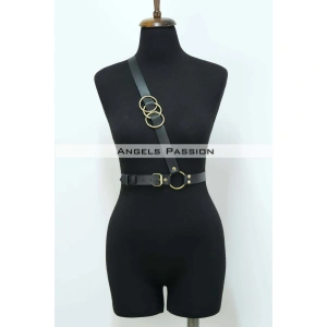 Göğüs Üzeri Tek Askılı Deri Bel Kemeri, Seksi Aksesuar - Brf1183_kopya(1)