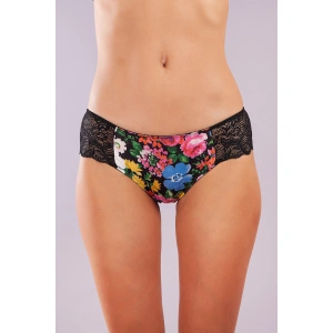 Golshan Garden Boy Short, Kadın Dantelli Çiçek Baskılı Şort Külot