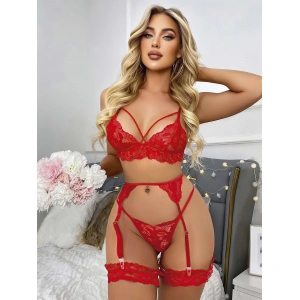 Kırmızı Jartiyer  Fantazi 5li Takım 2069