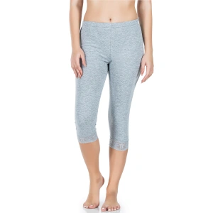 Paçası Dantelli Battal Kısa Kadın Tayt 414b