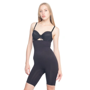 Siyah Mı Emay 2074 Yüksek Bel Desenli Double Uzun Paça Korse