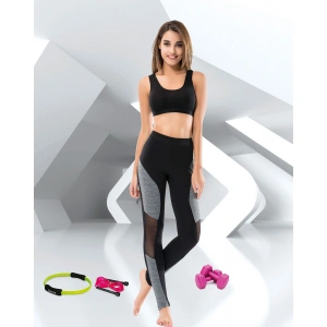 Transparan Sporcu Kadın Tayt 0546