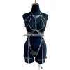 Deri Body Harness, Zincir Ve Kelepçeli Fantezi İç Giyim - Brf1098