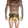 Erkek Gold Lame Short