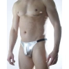 Erkek Gümüş Lame Brazillian Slip