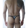 Erkek Zar Desenli Metalli Tanga İç Giyim