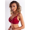 Gapara Big Size Plunge Bra, Şarap Rengi Konforlu Ve Şık Sütyen