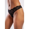 Golshan Gcolors Brazillian Külot, Kadın Dantelli Siyah Brezilyan Külot