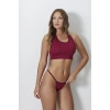 Kadın Bordo Ayarlanabilir Tanga Külotlu Büstiyer Takım