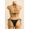 Kadın Siyah Yandan Ve Boyundan Bağlamalı Bikini Mayo Takımı