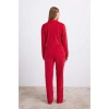 Kadın Uzun Kollu Fermuarlı Sweatshirt Ve Pantolon Takımı – Kadife Görünümlü Yumuşak Kumaş