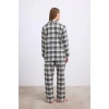 Kareli Flanel Görünümlü Uzun Kollu 2li Pijama Takımı