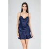 Kısa Gecelik Degaje  Lacivert 7740