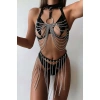 Zincirli Fantazi Etek Ve Büstiyer Takım - Brf462