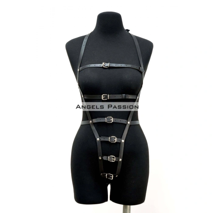 Ağı Bölgesi Açık Deri Fantezi Giyim, Deri Deri Body Harness - Brf790