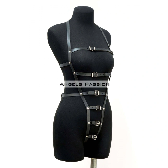 Ağı Bölgesi Açık Deri Fantezi Giyim, Deri Deri Body Harness - Brf790