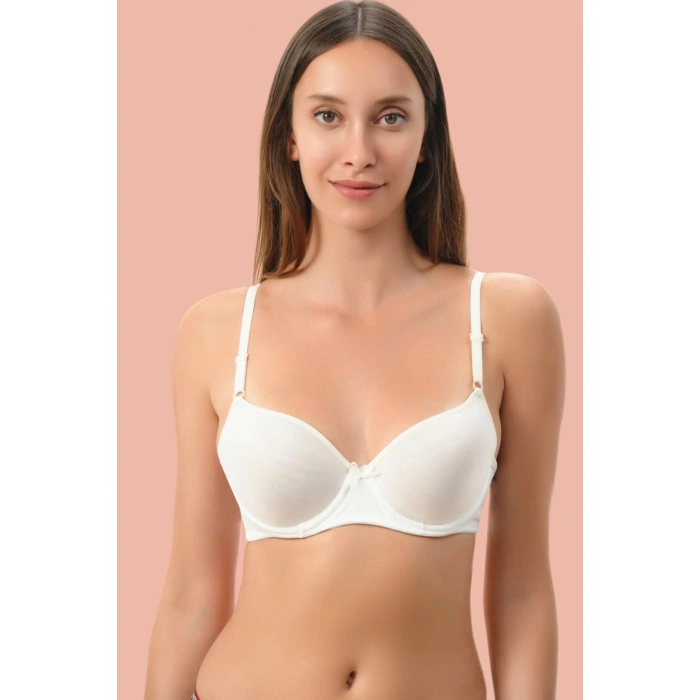 Beyaz Dolgulu Mikro Tek Sütyen