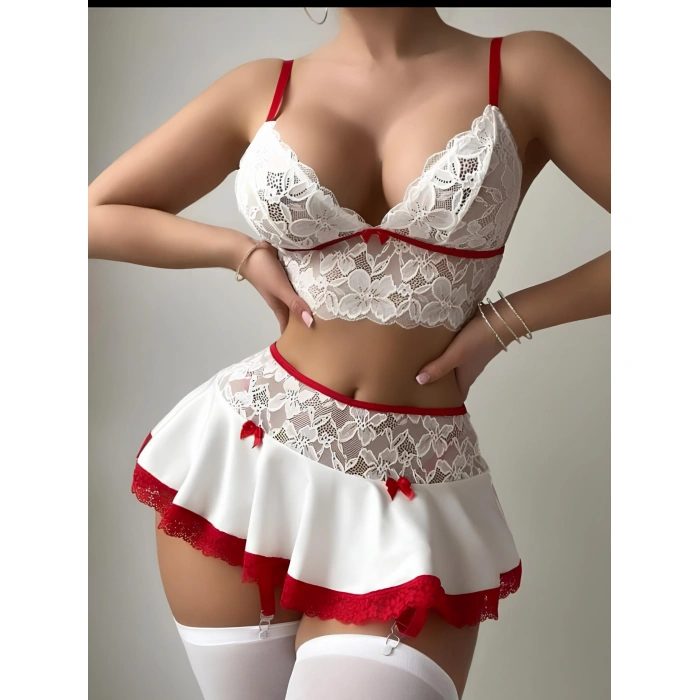 Beyaz Etekli Fantazi Kostüm 3834